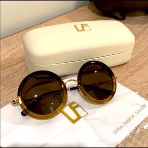 Linda Farrow round sunglasses